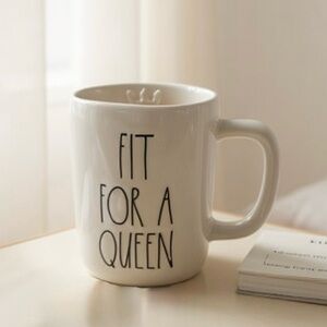 Rae Dunn “Fit For A Queen” Artisan Collection Mug – Ceramic Coffee Cup